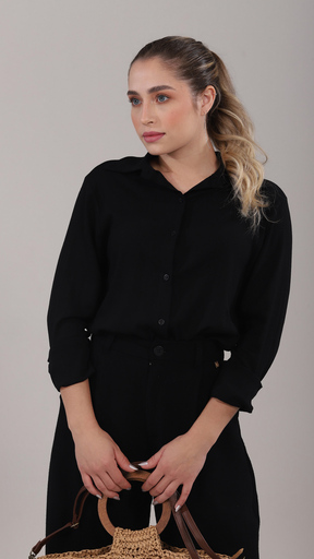 Chemise Tabata | Saída de Praia | Preto