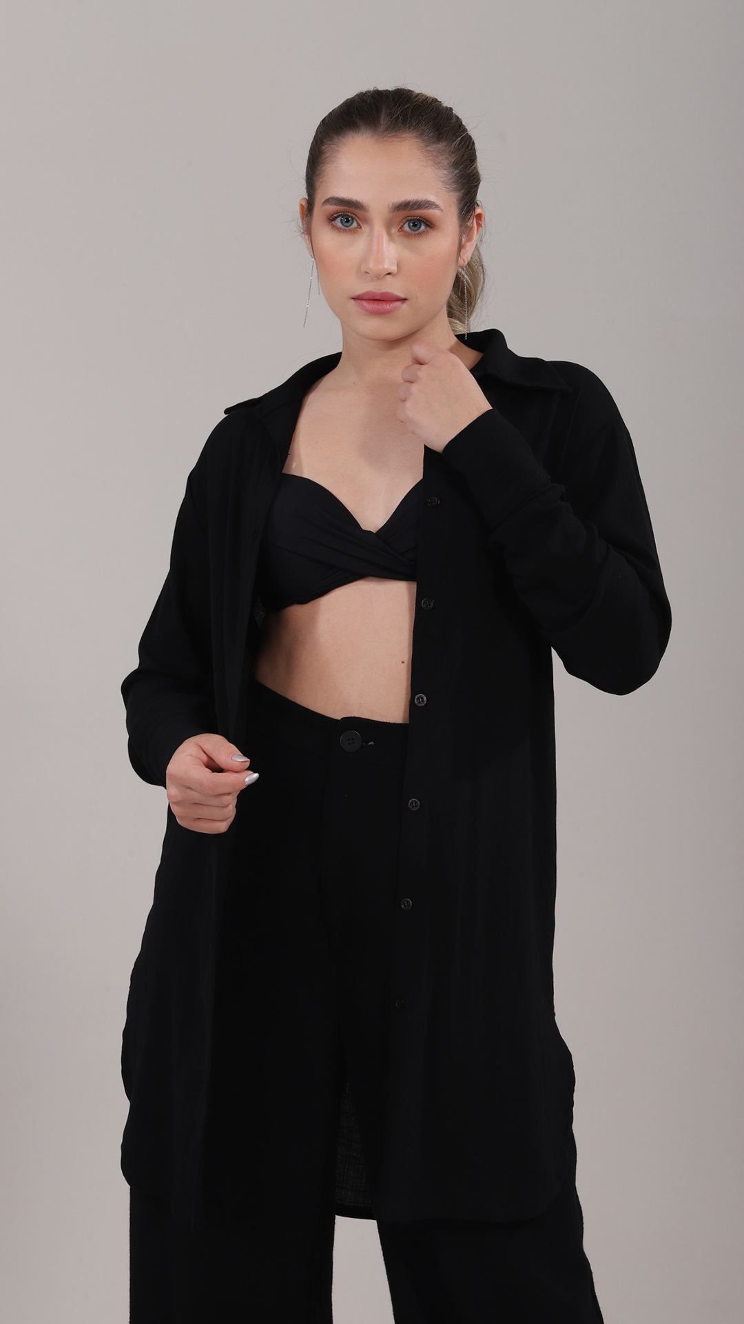 Chemise Tabata | Saída de Praia | Preto