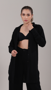 Chemise Tabata | Saída de Praia | Preto
