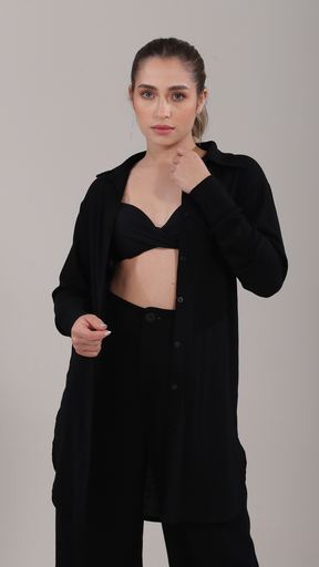 Chemise Tabata | Saída de Praia | Preto