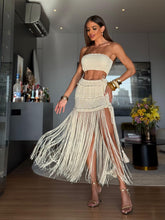 CONJUNTO IBIZA BRANCO - TOP, SAIA E HOT PANT , FIOS DE SEDA