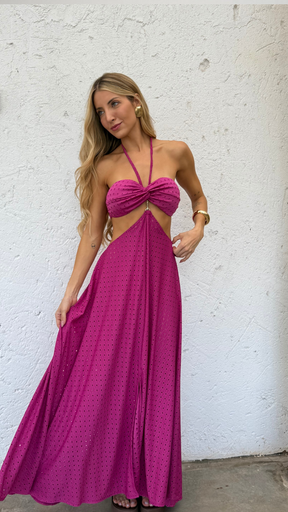 Vestido Virginia Laise Fucsia