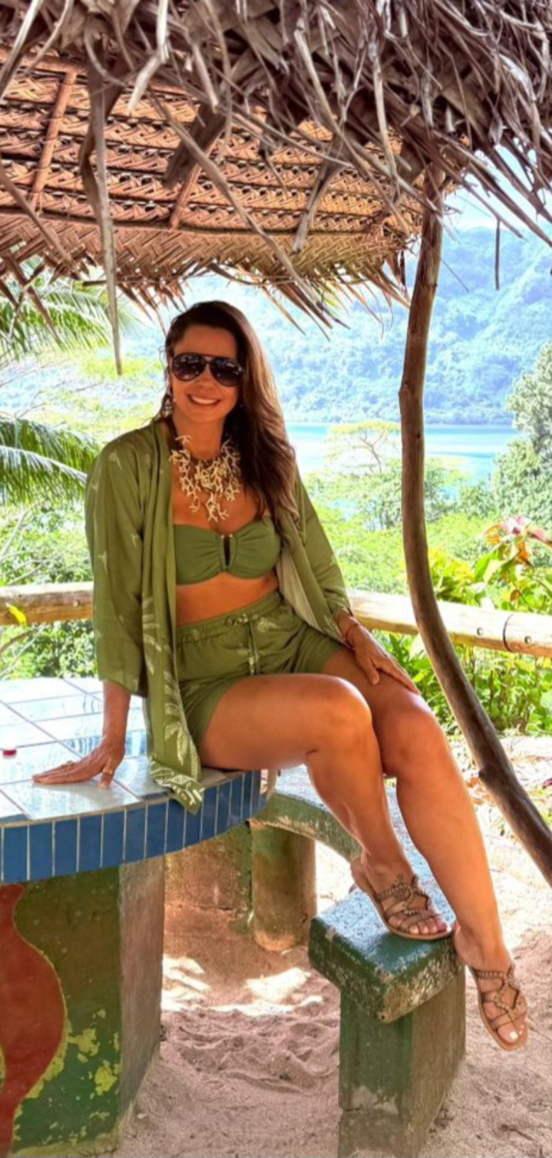 KIMONO JÚ/COM SHORT TROPICALIA