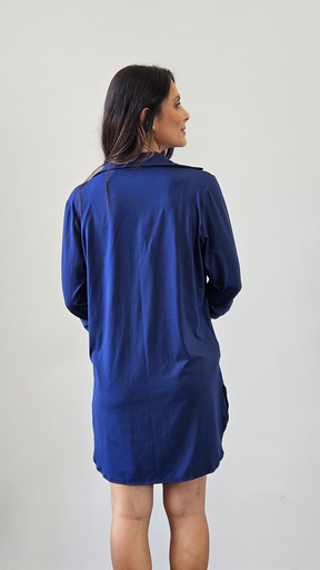 CHEMISE TABATA MALHA MARINHO