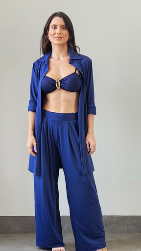 CHEMISE TABATA MALHA MARINHO